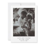 Simple Elegant Text and Photo | Wedding Thank You Card Simple Elegant Text and Photo | Wedding Thank You Card
