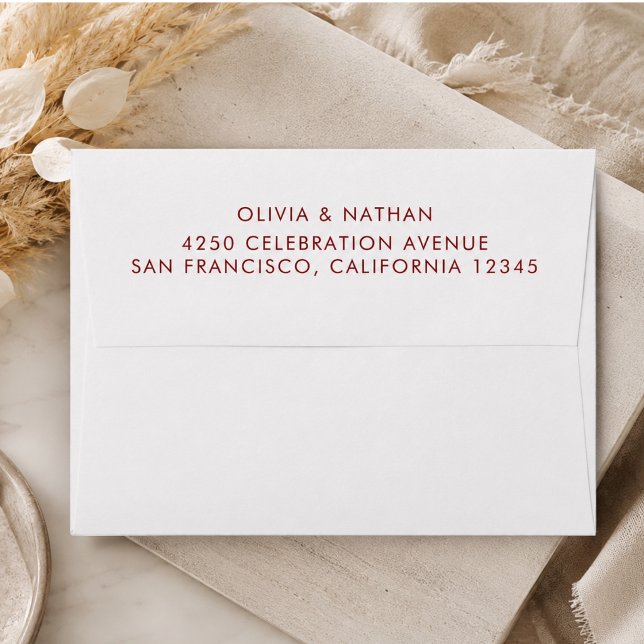  Simple Elegant Text | Boho Wedding Envelope (Simple Elegant Text | Boho Wedding Envelope)