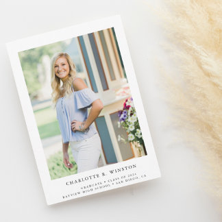 Simple Elegant Text Photo 2024 Graduation Invitation