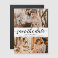 Simple Elegant Text Photo Wedding Save the date