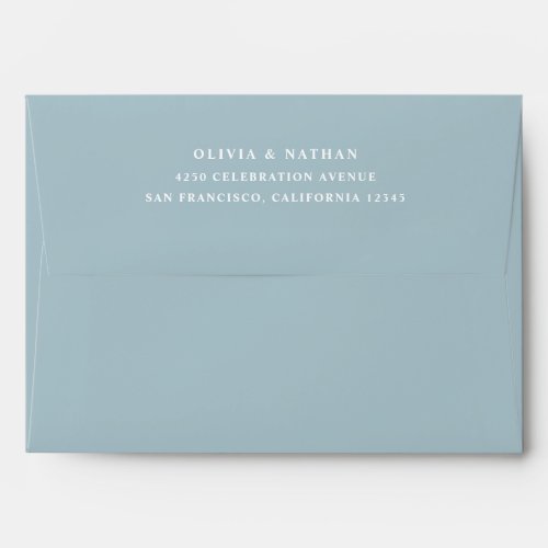 Simple Elegant Text  Powder Blue Envelope