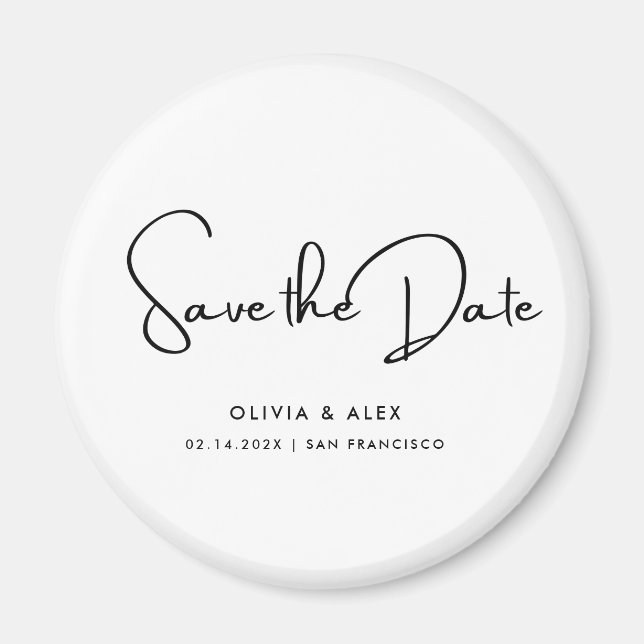 Simple Elegant Text | Save The Date  Magnet (Front)