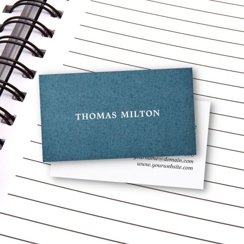 Simple Elegant Texture Blue White Consultant Business Card