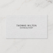 Simple Elegant Texture Consultant Business Card (Front)
