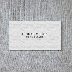 Simple Elegant Texture Consultant Business Card