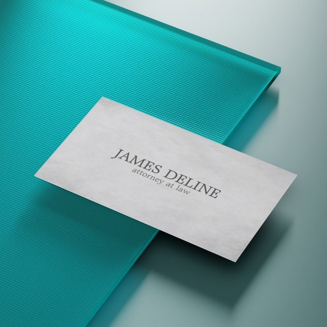 Simple Elegant Texture Grey Attorney at Law Business Card (Creator Uploaded)