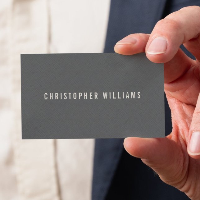 Simple Elegant Texture Grey Consultant Business Card (Creator Uploaded)