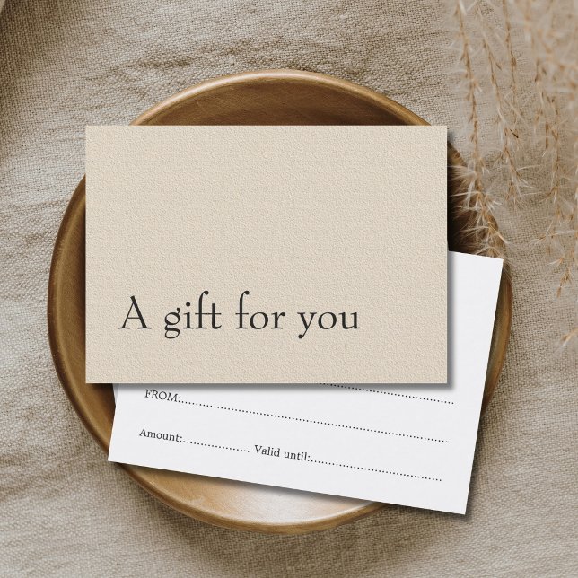 Simple Elegant Texture Skin Care Gift Certificate (Creator Uploaded)