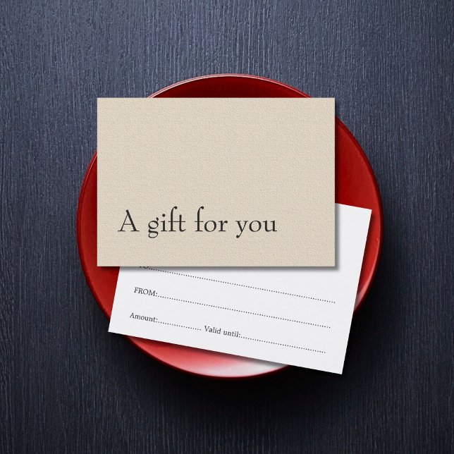 Simple Elegant Texture Skin Care Gift Certificate (Creator Uploaded)
