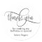 Simple Elegant Thank You Black and White