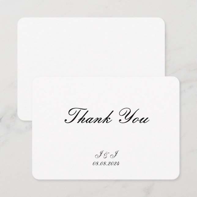 SIMPLE ELEGANT THANK YOU CARD (Front/Back)