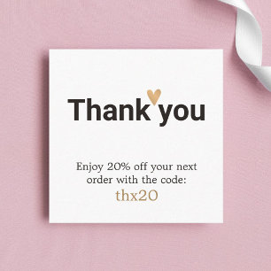 Simple Elegant Thank You Card Coupon