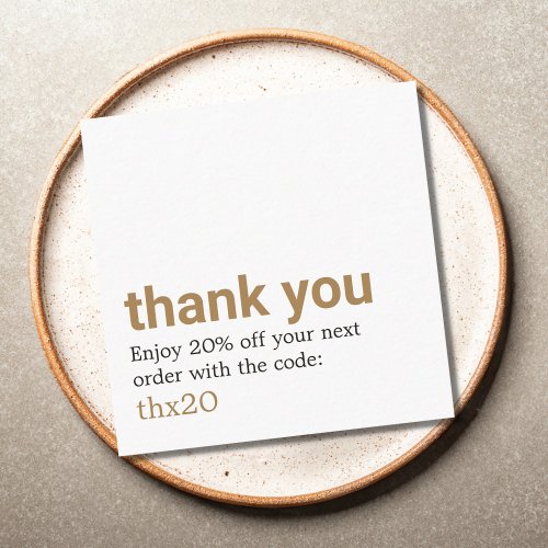 Simple Elegant Thank You Card Coupon