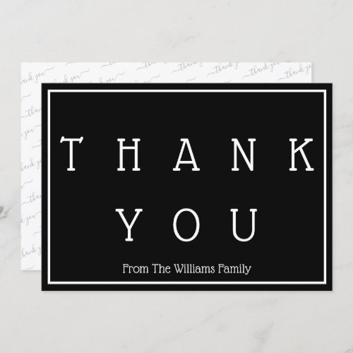 Simple Elegant Thank You Custom Personalized