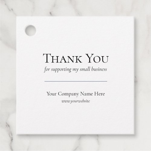 Simple Elegant thank you custom small business Favor Tags
