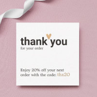 Simple Elegant Thank You For your order Coupon