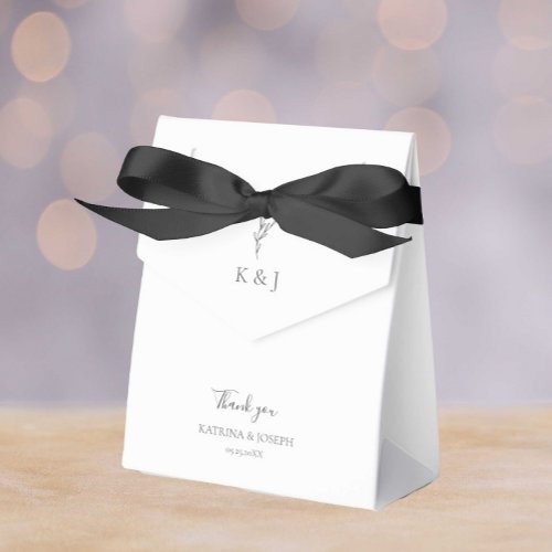 Simple Elegant Thank you Wedding Minimalist Chic  Favor Boxes