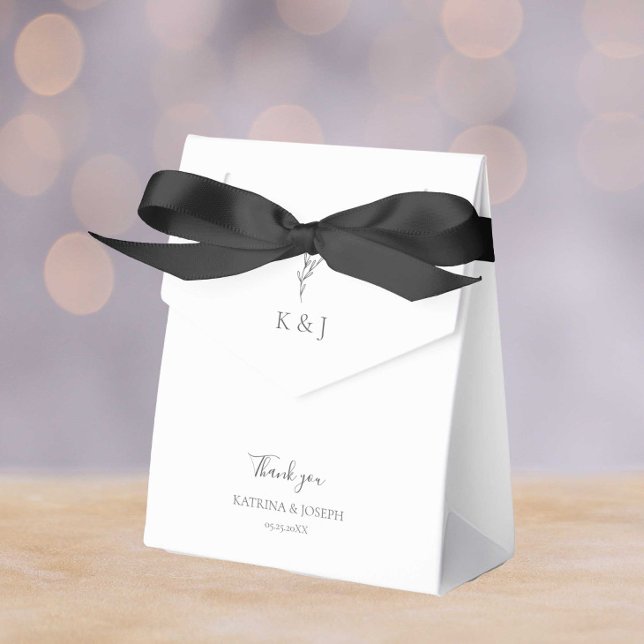 Simple Elegant Thank you Wedding Minimalist Chic  Favor Boxes (Creator Uploaded)