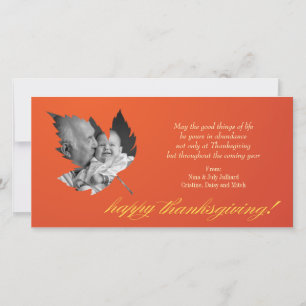 Simple & Elegant  Thanksgiving Photocard Holiday Card