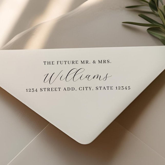 Simple Elegant The Future Mr. and Mrs. Wedding Self-inking Stamp (Creator Uploaded)