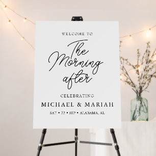 Simple Elegant The Morning After Rehearsal Dinner Foam Board