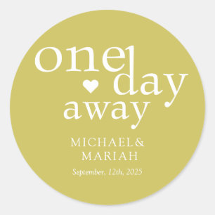 Simple Elegant The Night Before Rehearsal Dinner Classic Round Sticker