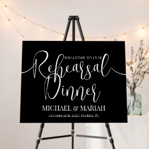 Simple Elegant The Night Before Rehearsal Dinner  Foam Board
