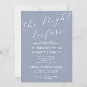 Simple Elegant The Night Before Rehearsal Dinner Invitation