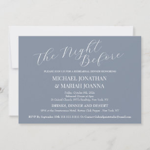 Simple Elegant The Night Before Rehearsal Dinner Invitation