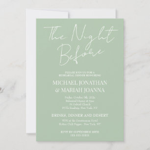 Simple Elegant The Night Before Rehearsal Dinner Invitation