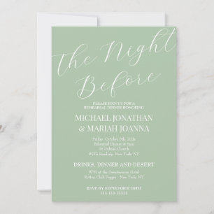 Simple Elegant The Night Before Rehearsal Dinner  Invitation