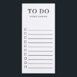 Simple Elegant To Do List Magnetic Notepad<br><div class="desc">Simple and elegant To Do List.</div>