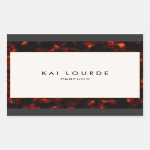 Simple Elegant Tortoiseshell Border Rectangular Rectangular Sticker