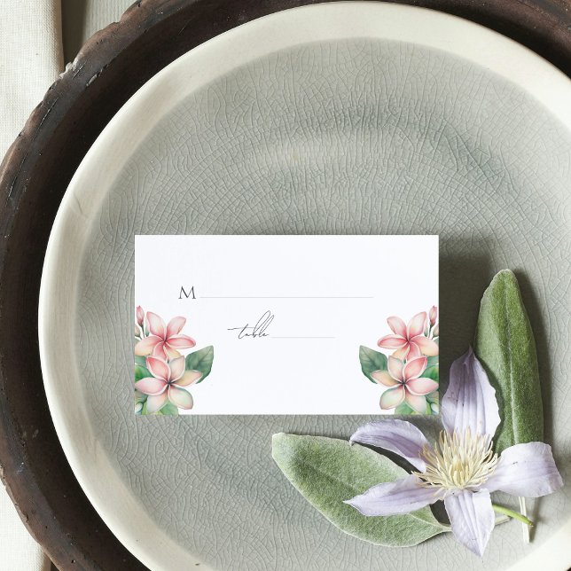 Simple Elegant Tropical Beach Wedding Place Card (Creator Uploaded)