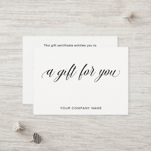 Simple Elegant Typography  A Gift for You Discount Card