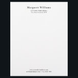 Simple Elegant Typography Address Office Letterhead<br><div class="desc">Simple Elegant Typography Address Office Letterhead</div>