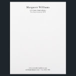 Simple Elegant Typography Address Office Letterhead<br><div class="desc">Simple Elegant Typography Address Office Letterhead</div>