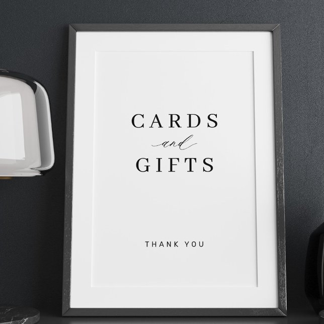 Simple elegant typography cards and gifts wedding poster (Creator Uploaded)