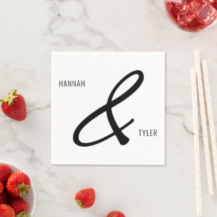 Simple Elegant Typography Huge Ampersand Napkins