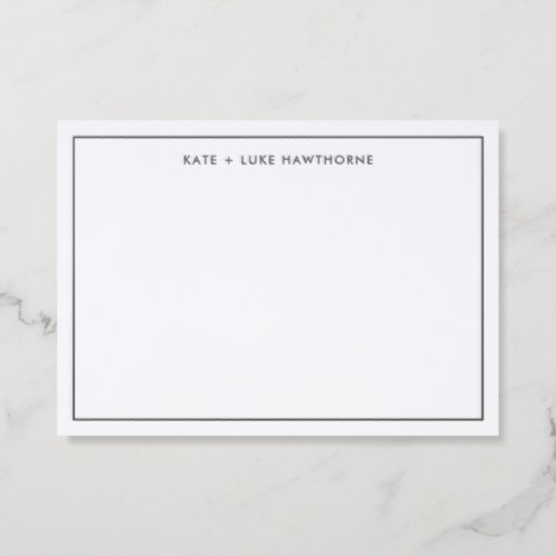 Simple Elegant Typography Letterpress Photo Cards