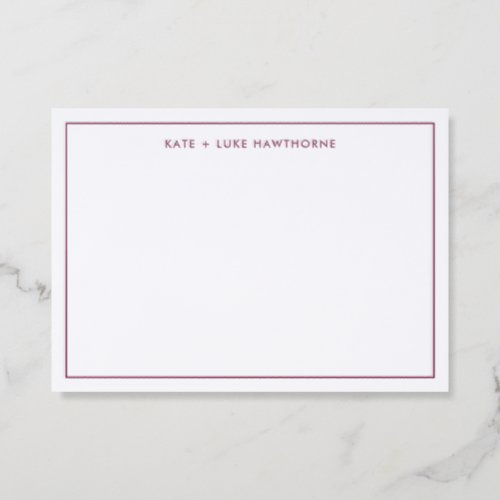 Simple Elegant Typography Letterpress Photo Cards