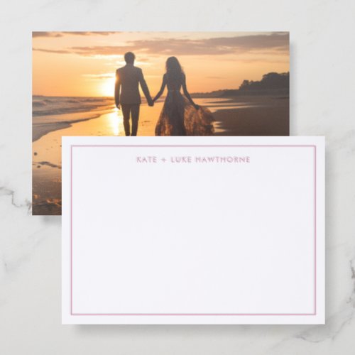 Simple Elegant Typography Letterpress Photo Cards