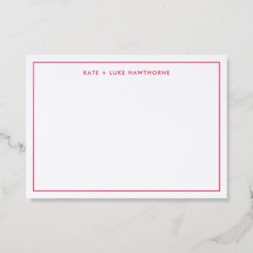 Simple Elegant Typography Letterpress Photo Cards