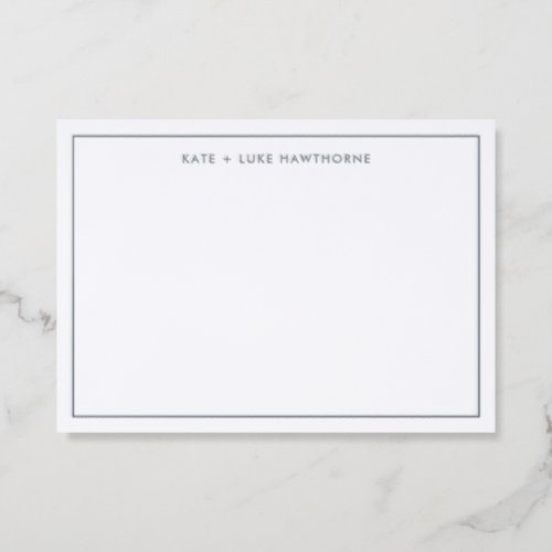 Simple Elegant Typography Letterpress Photo Cards