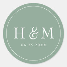 Simple Elegant Typography Monogrammed Wedding