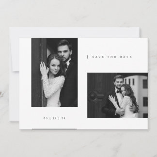 Simple Elegant Typography Photo Wedding Save The Date