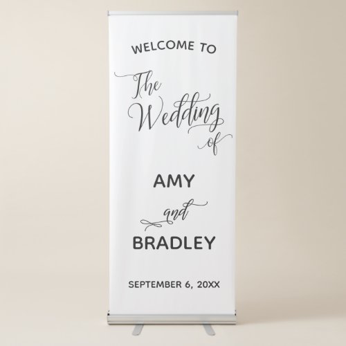 Simple Elegant Typography The Wedding of Retractable Banner