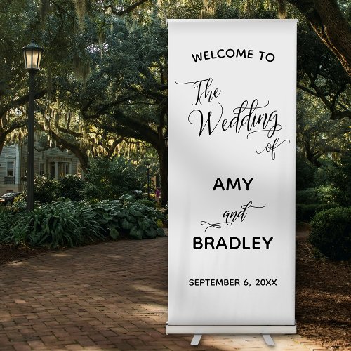 Simple Elegant Typography The Wedding of Retractable Banner