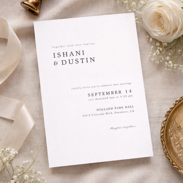 Simple Elegant Typography Wedding Invitation (Creator Uploaded)