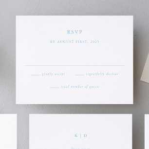 Simple Elegant Typography Wedding Letterpress RSVP Cards